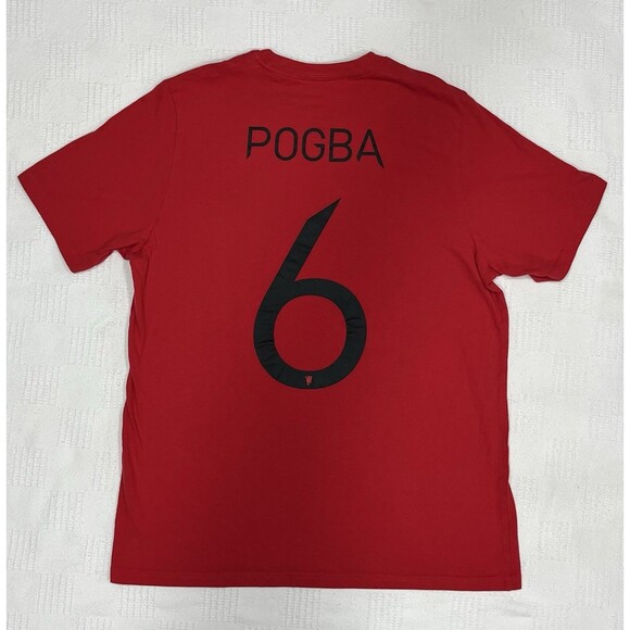 Adidas Manchester United FC Paul Pogba Amplifier Red T-Shirt Size L Soccer - Picture 2 of 4